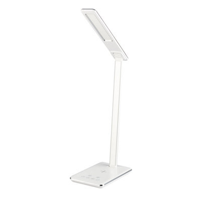 Trueshopping White Desk Lamp With Wireless & Usb Phone Charger - image 1