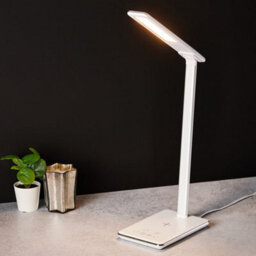 Trueshopping White Desk Lamp With Wireless & Usb Phone Charger - thumbnail 3