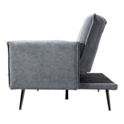 Living And Home Grey 3-Seater Contemporary Convertible Sofa Bed With 2 Pillows - thumbnail 4