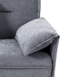 Living And Home Grey 3-Seater Contemporary Convertible Sofa Bed With 2 Pillows - thumbnail 5