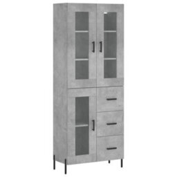 Berkfield Highboard Concrete Grey 69.5X34X180 Cm Engineered Wood - thumbnail 2