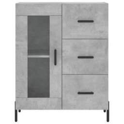 Berkfield Highboard Concrete Grey 69.5X34X180 Cm Engineered Wood - thumbnail 8