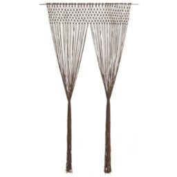Berkfield Macrame Curtain Taupe 140X240 Cm Cotton - thumbnail 2