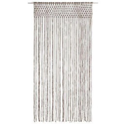 Berkfield Macrame Curtain Taupe 140X240 Cm Cotton - thumbnail 3