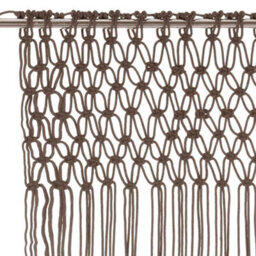 Berkfield Macrame Curtain Taupe 140X240 Cm Cotton - thumbnail 4