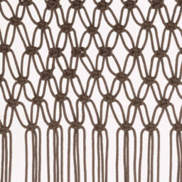 Berkfield Macrame Curtain Taupe 140X240 Cm Cotton - thumbnail 5