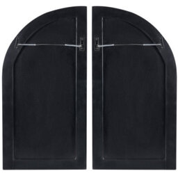 Wyld And Coco Window-Shaped Wall Decor Dark Blue With Pale Timber Edges, Lacquered Mdf, 40 X 2 X 80 Cm - thumbnail 3