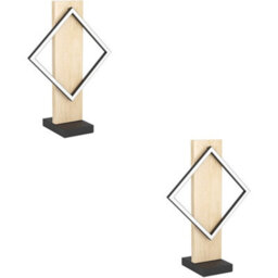 Loops 2 Pack Modern Design Led Table Lamp In Black And Brown For Stylish Home Lighting