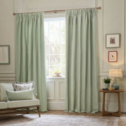 Sanderson Hutton Jacquard Room Darkening Pencil Pleat Curtain Pair Sage (W)229Cm X (D)183Cm - thumbnail 2