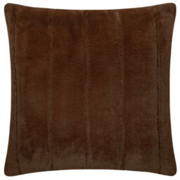 Paoletti Empress Faux Fur Cushion Cover, Brown, 45 X 45Cm - thumbnail 2