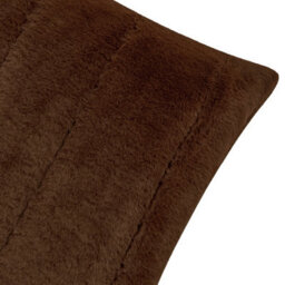 Paoletti Empress Faux Fur Cushion Cover, Brown, 45 X 45Cm - thumbnail 3