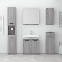 Vidaxl Bathroom Mirror Cabinet Grey Sonoma 64X20X67 Cm - thumbnail 3