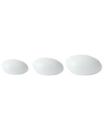 Beliani Outdoor Stone-Shaped Solar Led Floor Lamps Set Of 3 With Remote Control Ip54 Waterproof - thumbnail 2