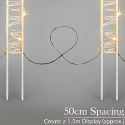 Christow Christmas 4 Micro Led Candy Cane Path Light Decorations - thumbnail 5