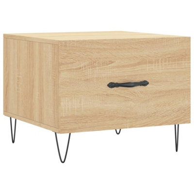 Berkfield Durable Coffee Table Sonoma Oak 50X50X40 Cm Engineered Wood - image 1
