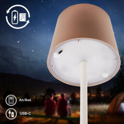 Briloner Coffee Led Table Lamp Rechargeable Light Dimmable Cordless Outdoor Indoor 34.5Cm - thumbnail 5