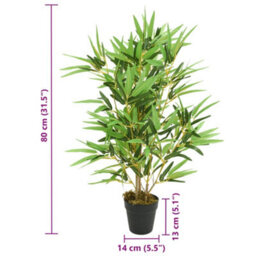 Vidaxl Artificial Bamboo Tree 368 Leaves 80 Cm Green - thumbnail 4