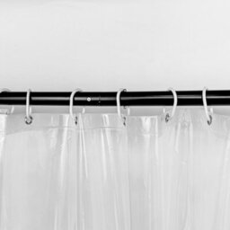 Neel Blue Peva Shower Curtains With Transparent Shower Curtain Liner Mould & Mildew Resistant With 12 Curtain Hook - thumbnail 4