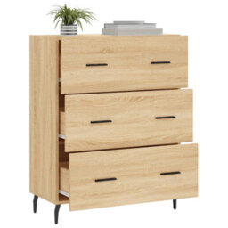 Berkfield Classic Sideboard Sonoma Oak 69.5X34X90 Cm Engineered Wood - thumbnail 4