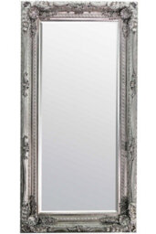 Mirroroutlet Carved Louis Silver Antique Full Length Leaner Dress Mirror 175 X 90Cm - thumbnail 2
