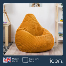 icon Kids Dalton Corduroy Bean Bag Yellow - thumbnail 5