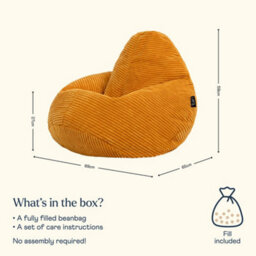 icon Kids Dalton Corduroy Bean Bag Yellow - thumbnail 6