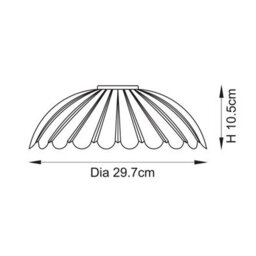 Luminosa Lighting Luminosa Carnation Dome Pendant Ceiling Light Clear Glass E27 Or B22 - thumbnail 8