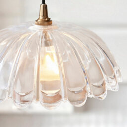 Luminosa Lighting Luminosa Carnation Dome Pendant Ceiling Light Clear Glass E27 Or B22 - thumbnail 5