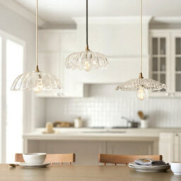 Luminosa Lighting Luminosa Carnation Dome Pendant Ceiling Light Clear Glass E27 Or B22 - thumbnail 6