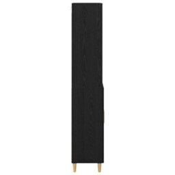 Walplus Highboard 2 Pcs Black Oak 69.5 X 34 X 180 Cm Engineered Wood - thumbnail 9