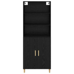 Walplus Highboard 2 Pcs Black Oak 69.5 X 34 X 180 Cm Engineered Wood - thumbnail 8