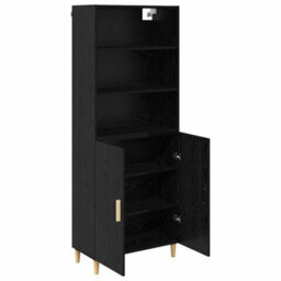 Walplus Highboard 2 Pcs Black Oak 69.5 X 34 X 180 Cm Engineered Wood - thumbnail 5