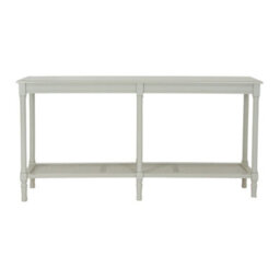 Hill Interiors Belmont Rattan Collection Large Console Table - Wood - L40 X W160 X H80 Cm - White - thumbnail 2