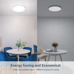 Lepro Bathroom Light, 15W 1500Lm Ceiling Lights, Waterproof Ip54, Flush Ceiling Light For Kitchen, Bedroom, Utility Room, 22Cm - thumbnail 5