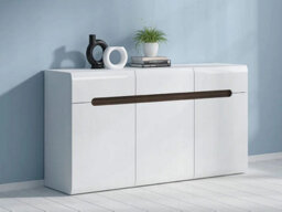 Impact Furniture Sideboard Cabinet Dresser Storage Unit With Doors Drawers White High Gloss Azteca - thumbnail 8