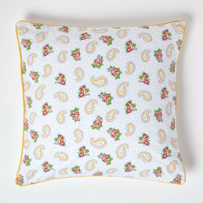 Homescapes Cotton Paisley And Dots Cushion Cover, 60 X 60 Cm - image 1