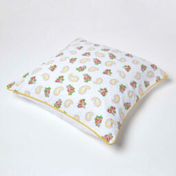 Homescapes Cotton Paisley And Dots Cushion Cover, 60 X 60 Cm - thumbnail 4