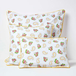Homescapes Cotton Paisley And Dots Cushion Cover, 60 X 60 Cm - thumbnail 5