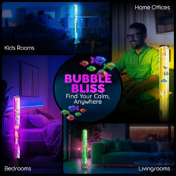 The Glowhouse 100Cm Colour Changing Led Bubble Lamp With 8 Fish, Sensory Toys For Autism, Sensory Lights, Mood Lamps For Kids Relaxation - thumbnail 7