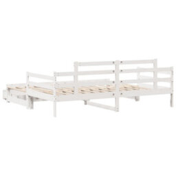Berkfield Daybed With Trundle And Drawers Without Mattress White 80X200 Cm - thumbnail 7