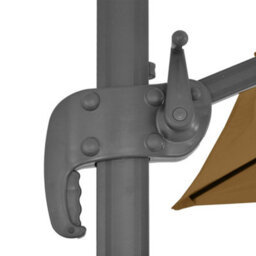 Berkfield Outdoor Umbrella With Portable Base Taupe - thumbnail 7