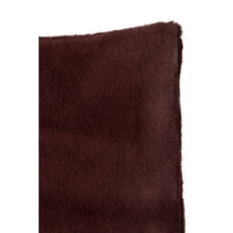 Orsina Red Wine Square Faux Fur Cushion, Soft Feather Filled Cushion For Sofa And Bed, Luxurious Plush Cushion - thumbnail 7