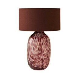 Valuelights Belinda Burgundy Confetti Glass Table Lamp With Drum Shade - thumbnail 7