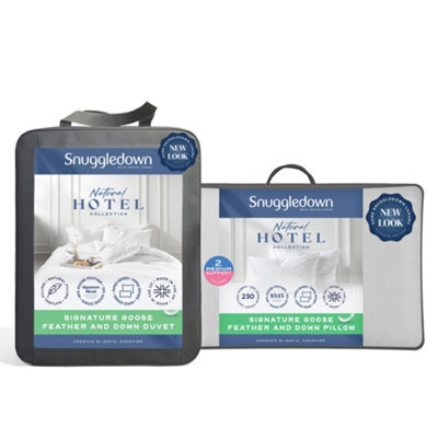 Snuggledown Signature Goose Feather & Down 10.5 Tog Duvet + 2 Medium Support Pillows - image 1
