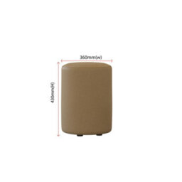 Faux Leather Round Stool Seating Truffle Light Brown Faux Leather - thumbnail 2