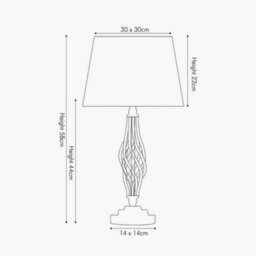 Pacific Lifestyle Silver Twist Detail Table Lamp For Living Room - thumbnail 5
