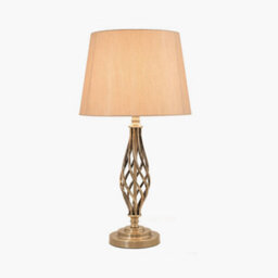 Pacific Lifestyle Silver Twist Detail Table Lamp For Living Room - thumbnail 4