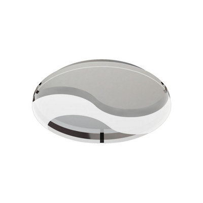 Luminosa Lighting Luminosa Jersey Ceiling 20W Led Round 3000K, 1800Lm, Polished Chrome/opal White Glass - image 1