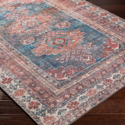 Livabliss Colin-Washable Brown Grey Blue Traditionnal Vintage Boho Living Dining Rug 200 X 275 Cm Easy Care, Non Shedding - thumbnail 6