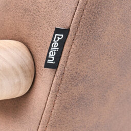 Beliani Rocking Chair Leknes Faux Leather Brown - thumbnail 7